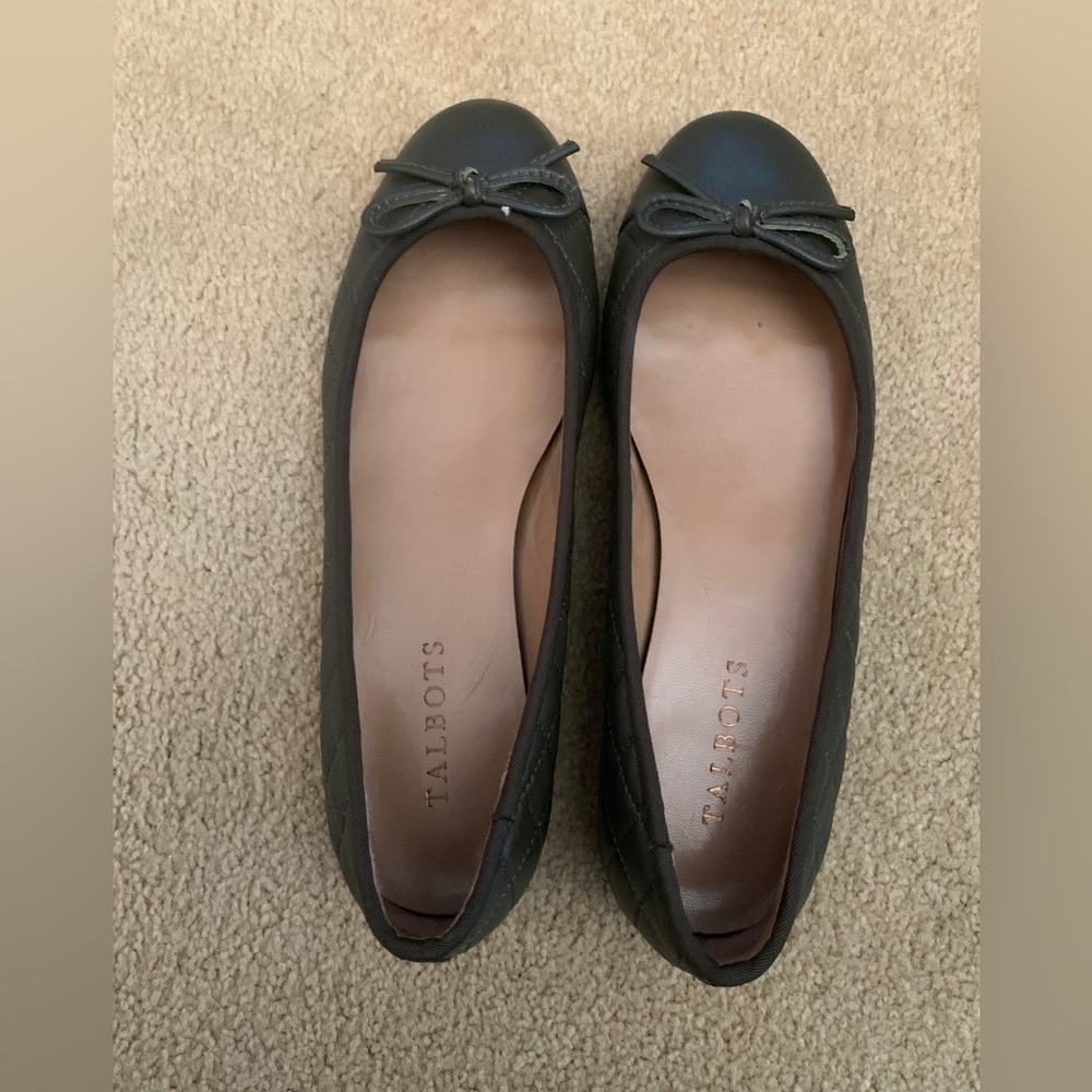 Talbots Olive Green Ballet Flats